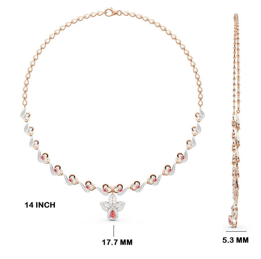 Inaya Floral Diamond Necklace