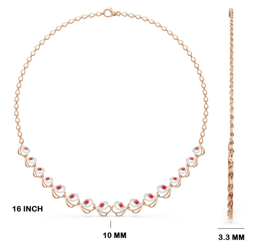 Delphine Ripple Diamond Necklace