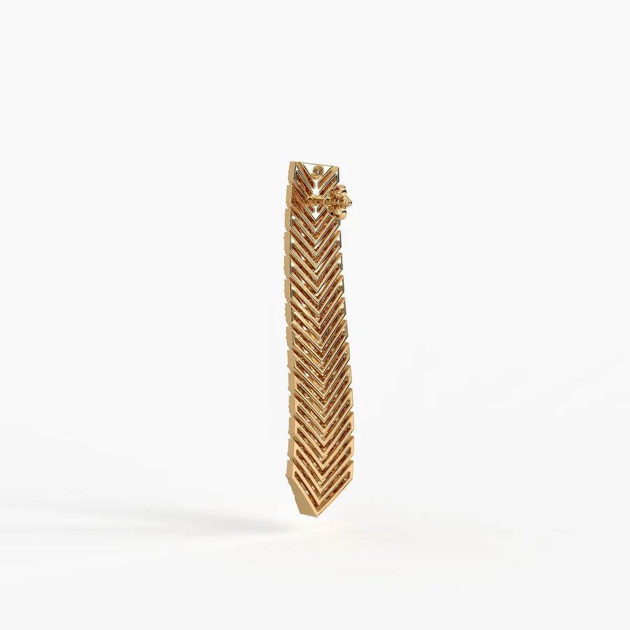 Chevron Linear Drop Earrings