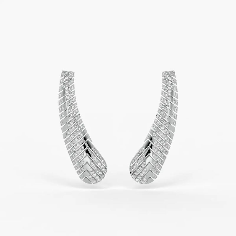 Aervine Diamond Wingline Earrings