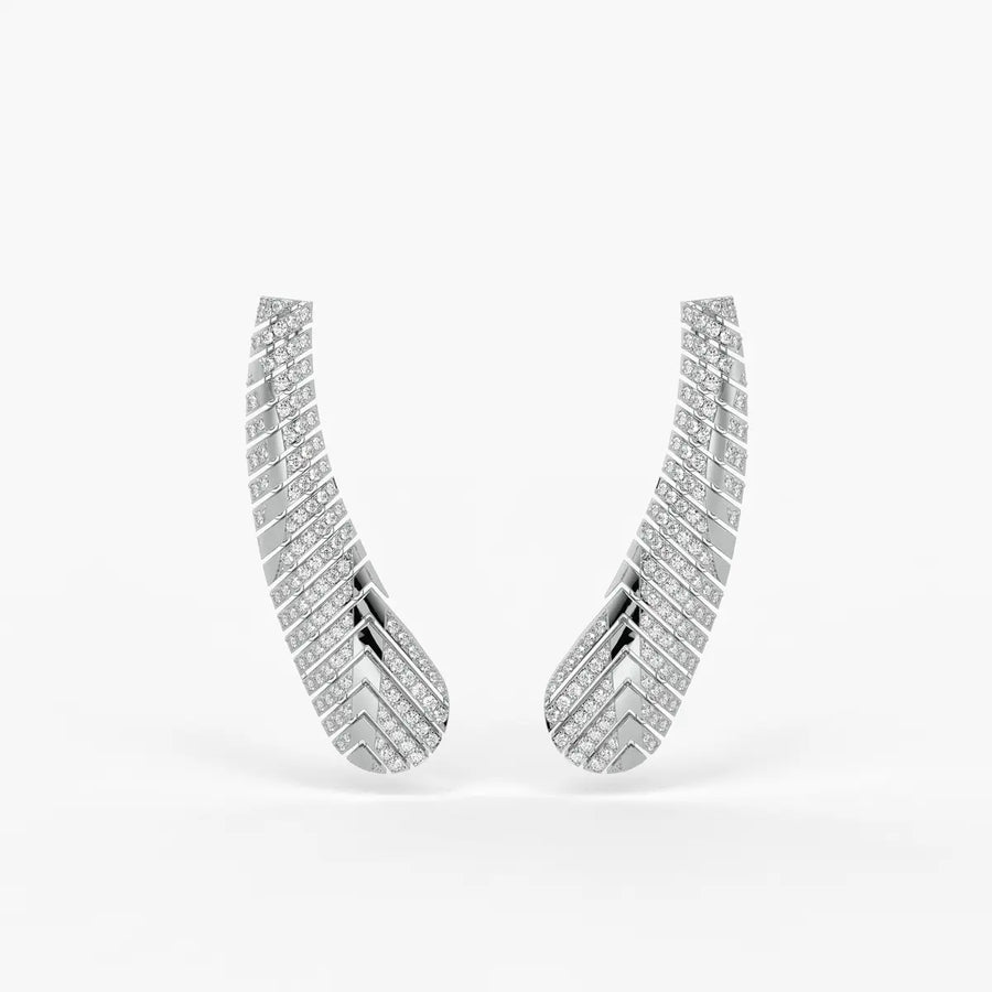 Aervine Diamond Wingline Earrings
