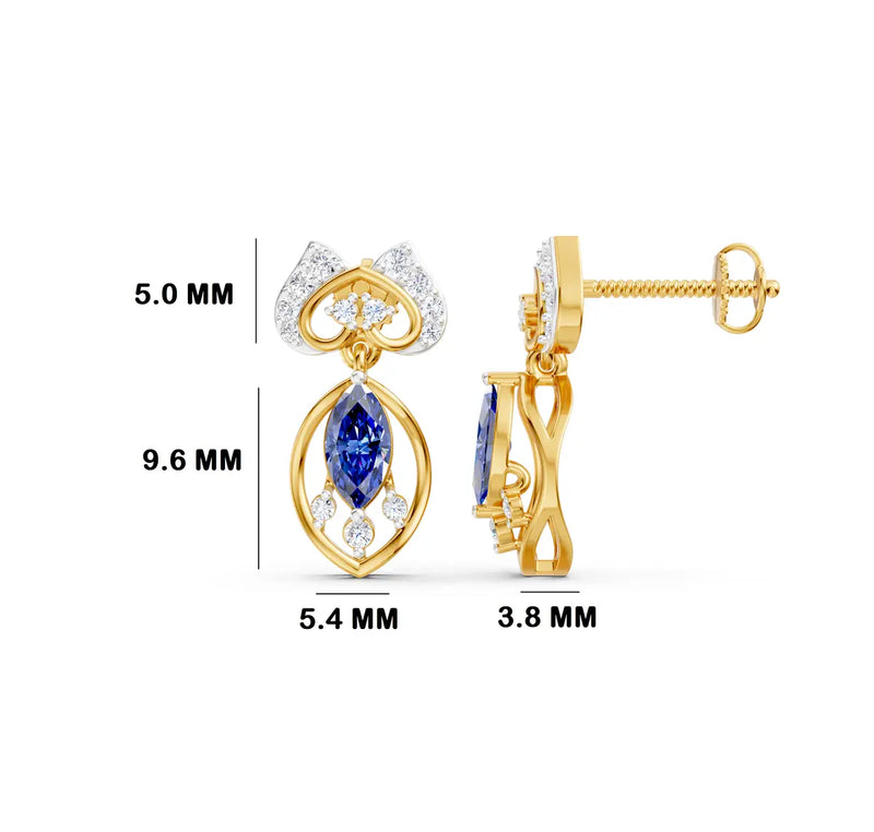 Orchid Whispers Diamond Drop Earrings