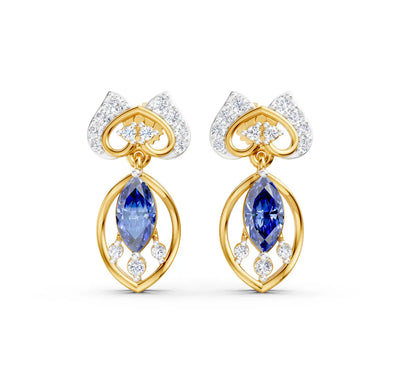 Orchid Whispers Diamond Drop Earrings