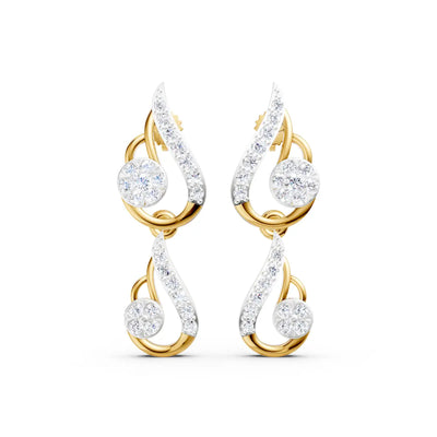 Zephyr Flutter Diamond Drop Earrings