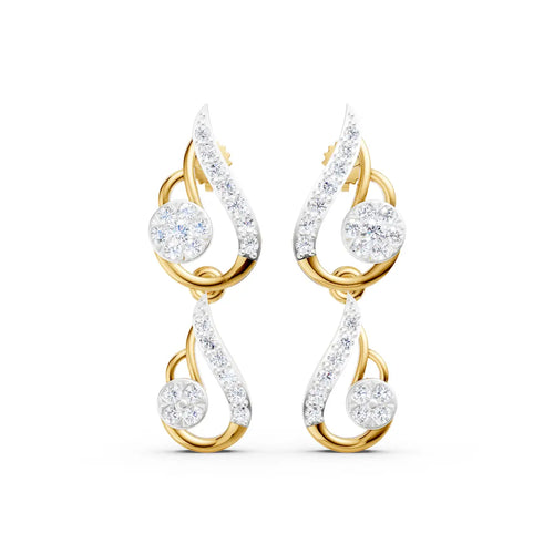 Zephyr Flutter Diamond Drop Earrings