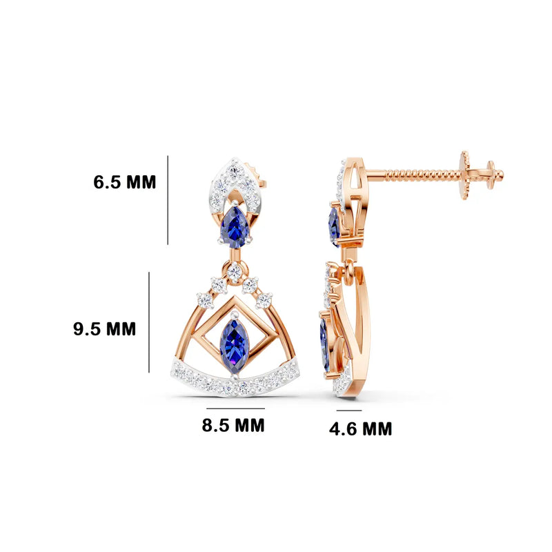 Vivid Prism Fanfare Diamond Drop Earrings