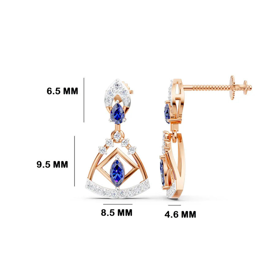 Vivid Prism Fanfare Diamond Drop Earrings