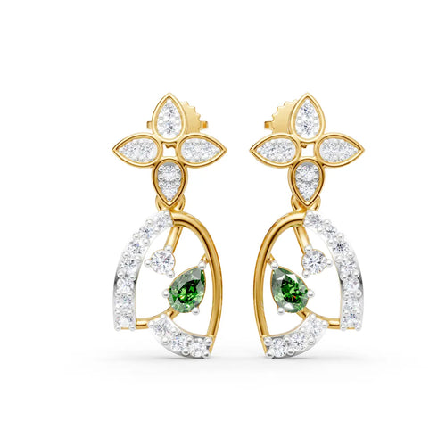 Astral Solstice Diamond Drop Earrings