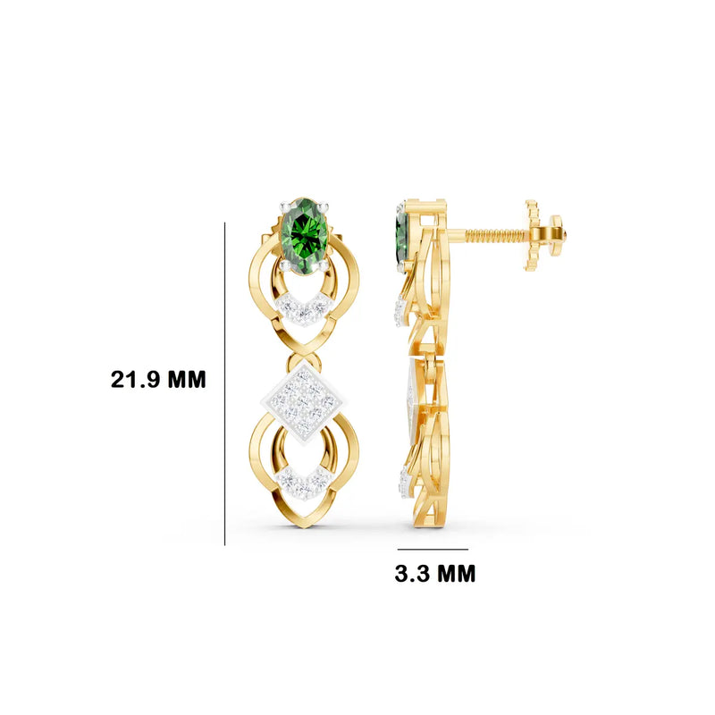 Elira Mosaic Diamond Earrings