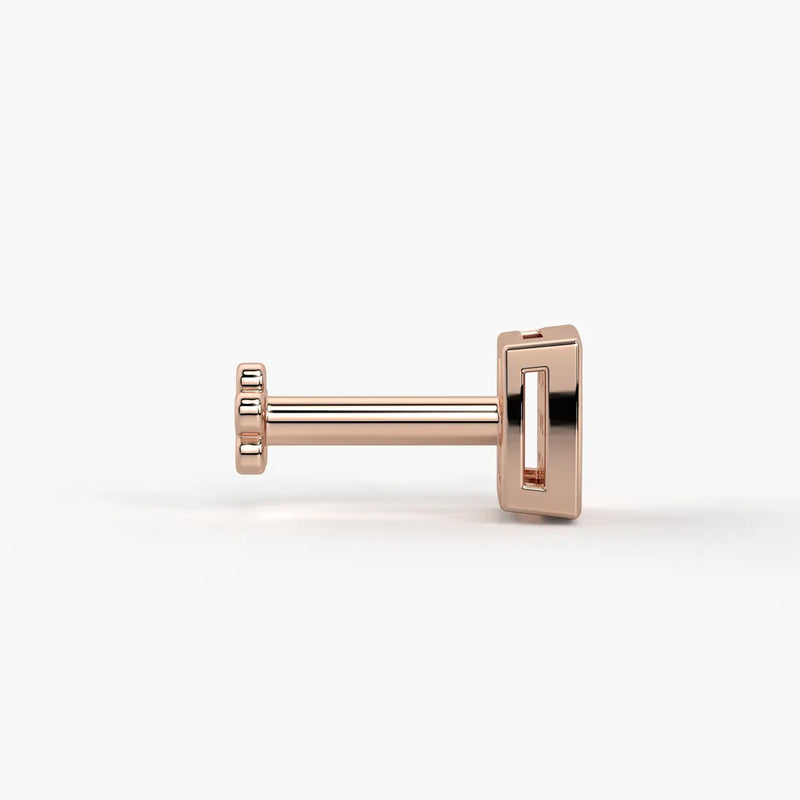 Square Halo Stud Nose Pin