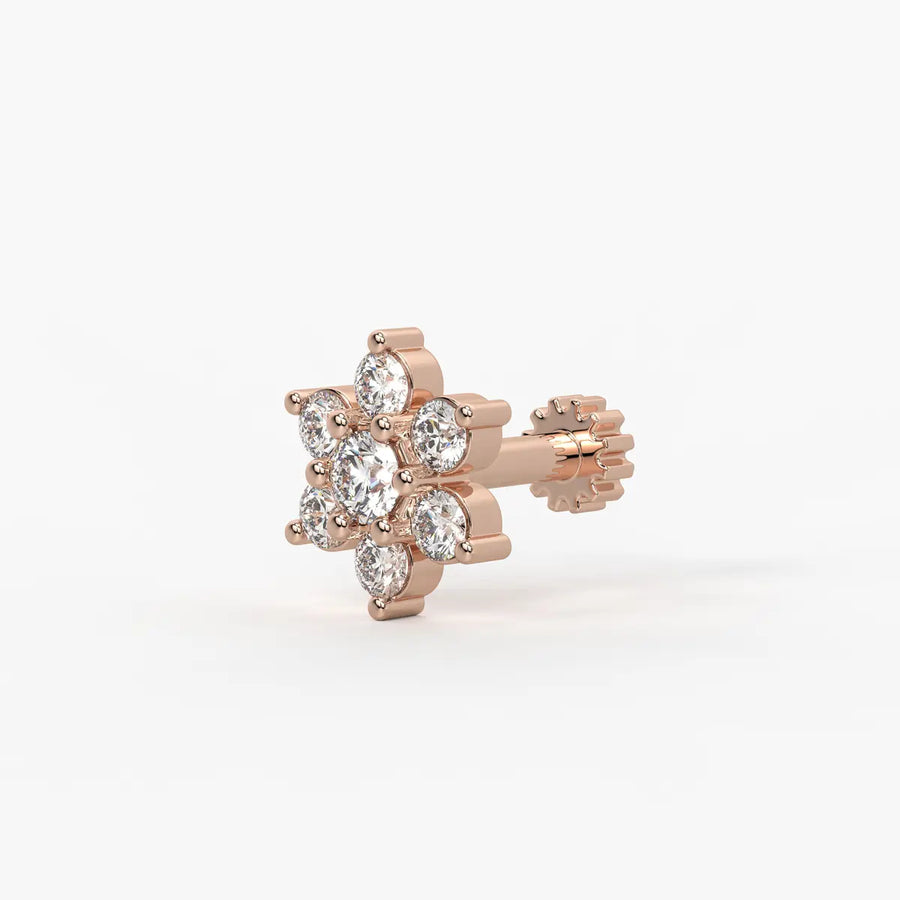 Floral Bloom Stud Nose Pin