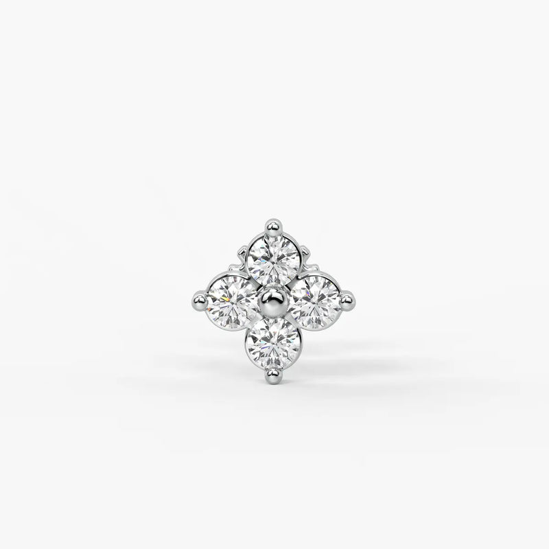 Teardrop Accent Stud Nose Pin