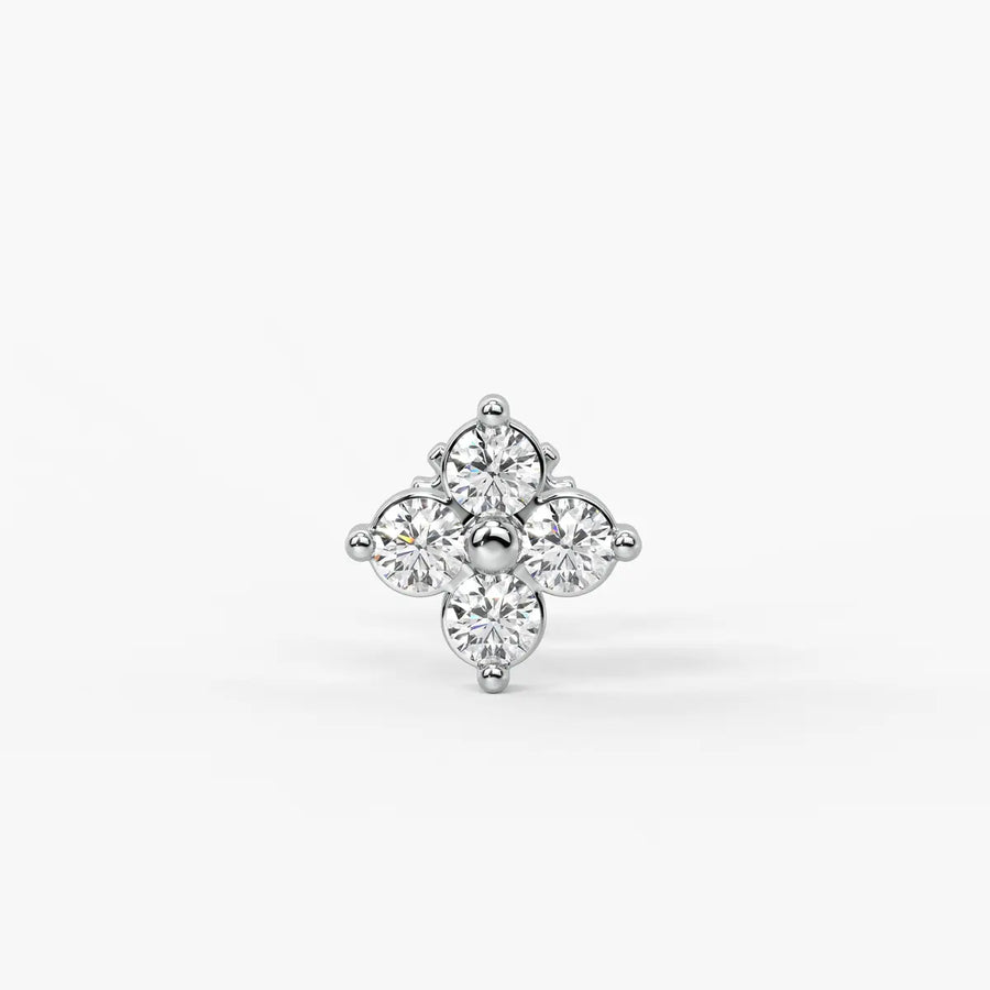Teardrop Accent Stud Nose Pin