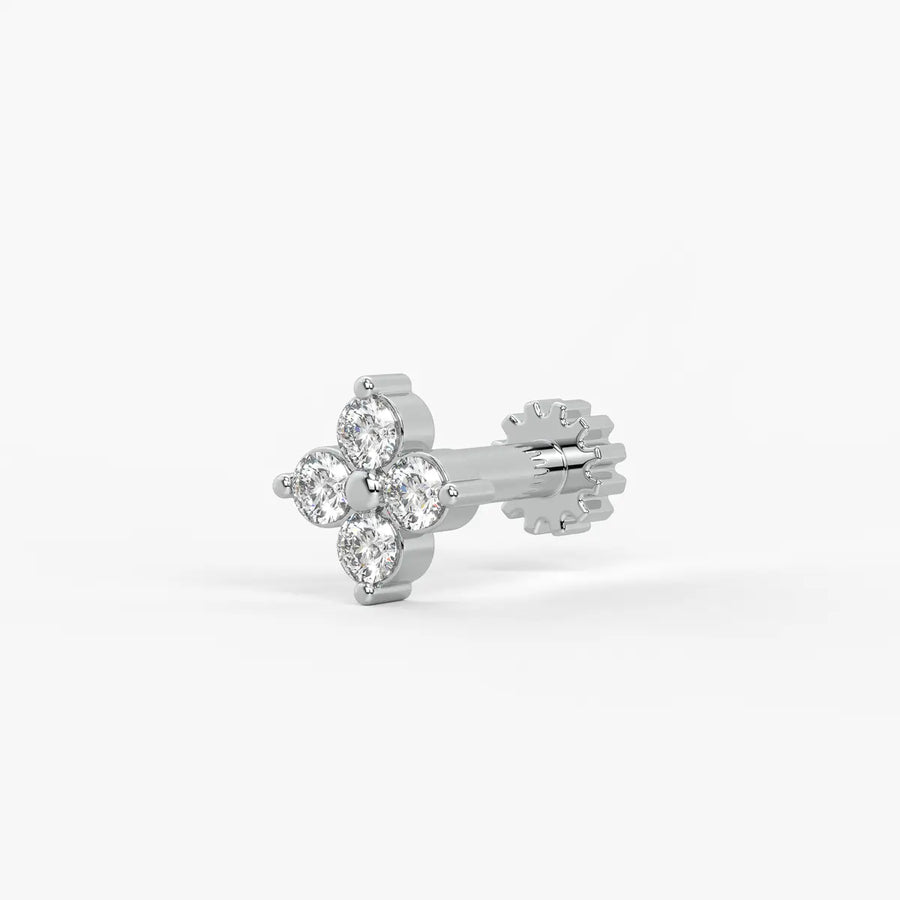 Teardrop Accent Stud Nose Pin