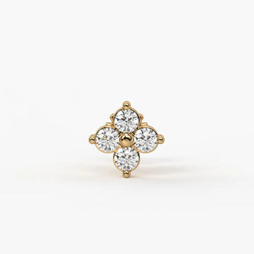 Teardrop Accent Stud Nose Pin