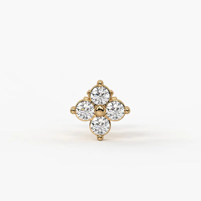 Teardrop Accent Stud Nose Pin