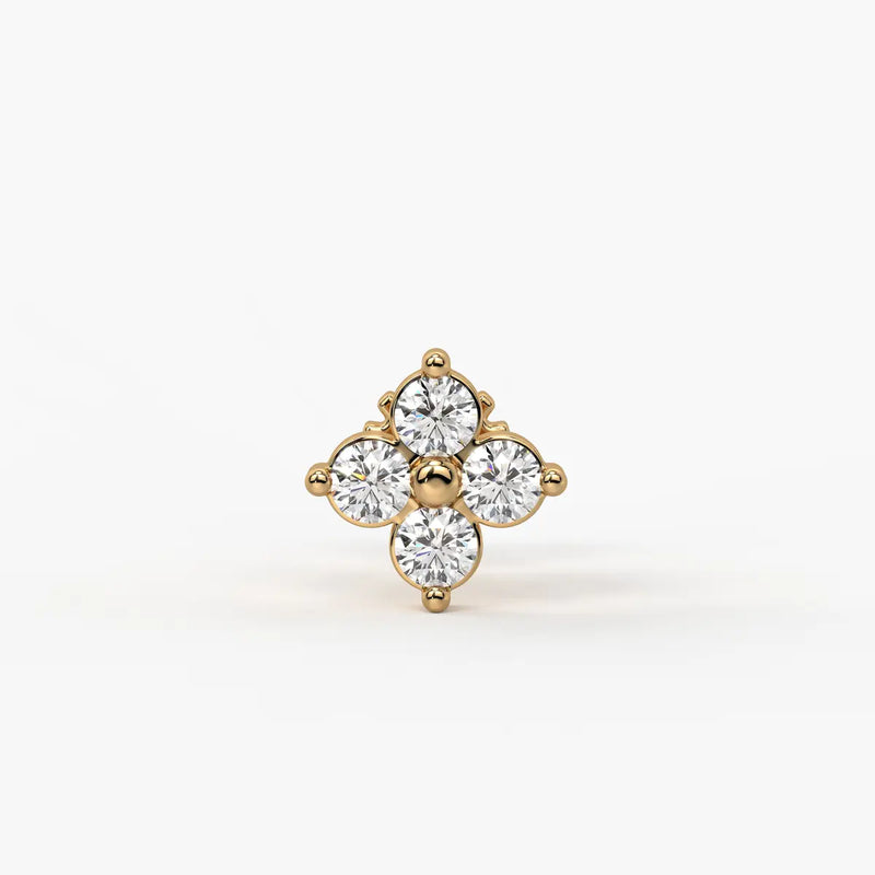 Teardrop Accent Stud Nose Pin