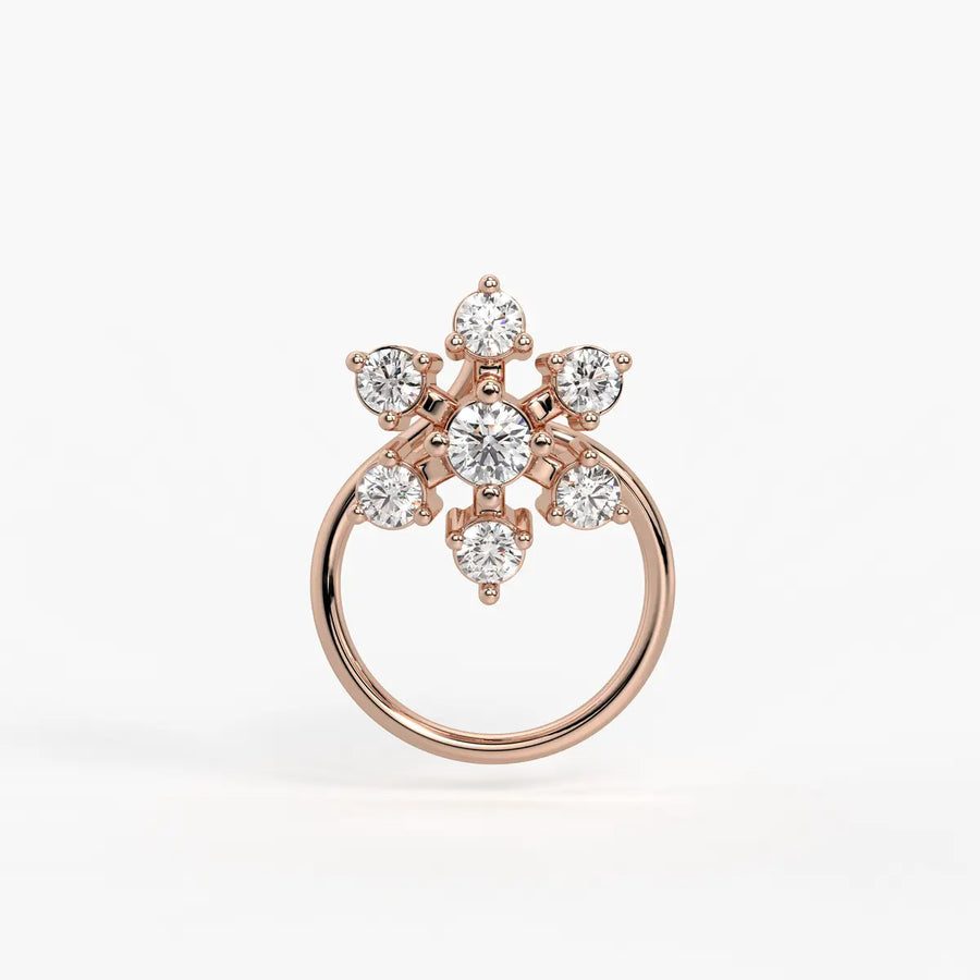 Infinity Floral Stud Nose Pin