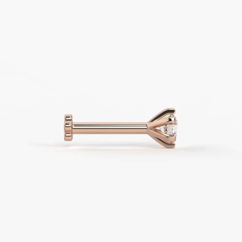 Classic Solitaire Stud Nose Pin