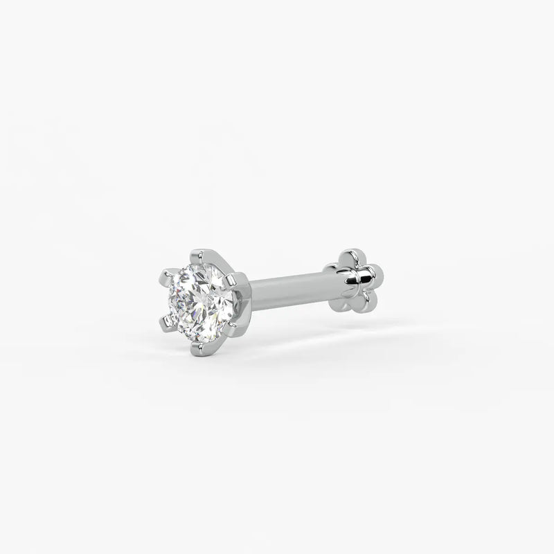 Classic Solitaire Stud Nose Pin