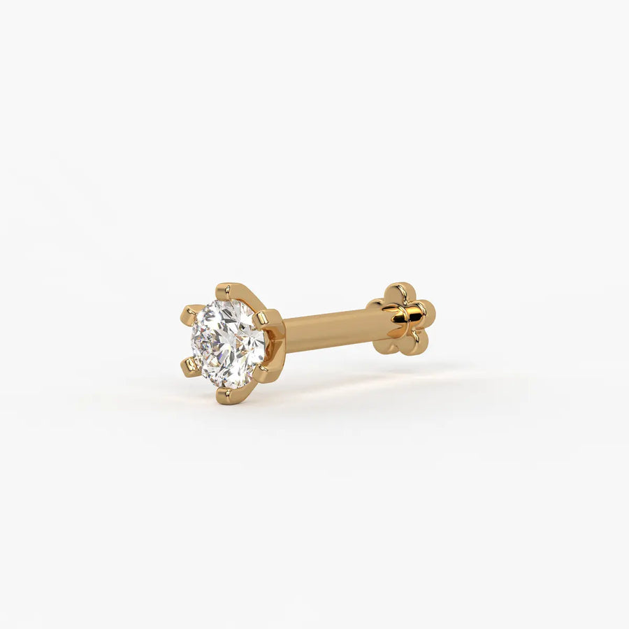 Classic Solitaire Stud Nose Pin