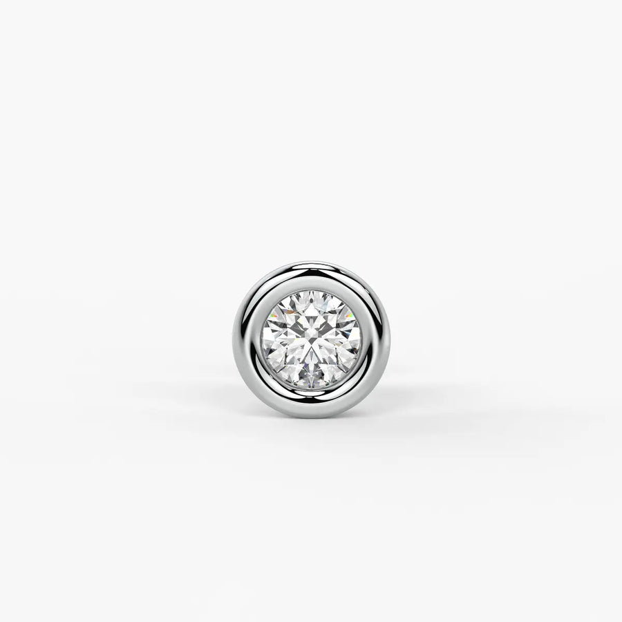 Classic Bezel Solitaire Stud Nose Pin