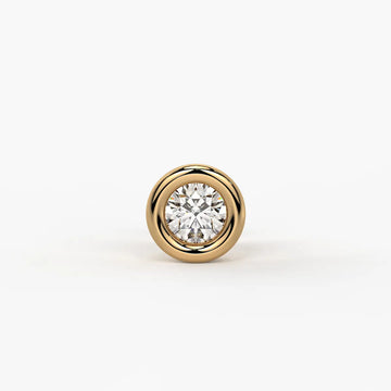 Classic Bezel Solitaire Stud Nose Pin