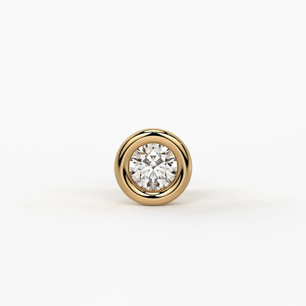 Classic Bezel Solitaire Stud Nose Pin