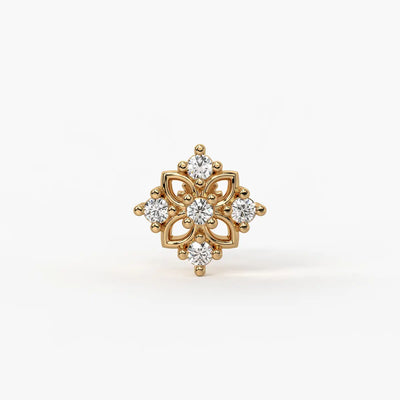 Floral Cluster Stud Nose Pin