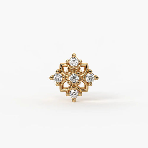 Floral Cluster Stud Nose Pin