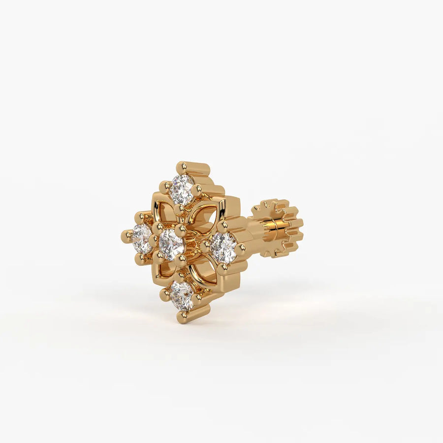 Floral Cluster Stud Nose Pin