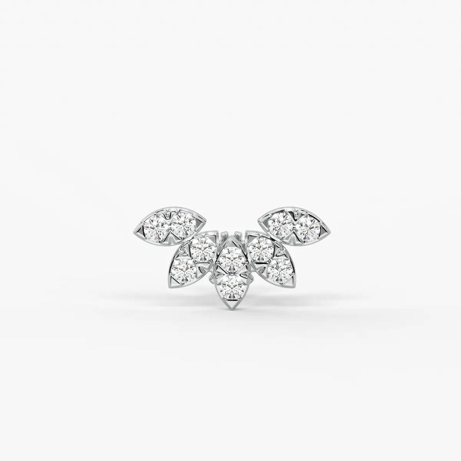 Petal Cluster Screw Nose Pin