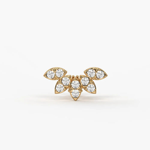 Petal Cluster Screw Nose Pin