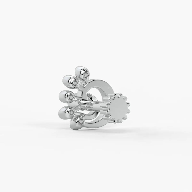 Swirl Bloom Screw Nose Pin