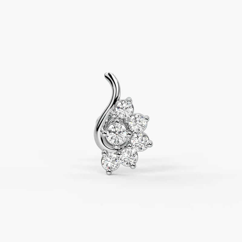Curved Blossom Cluster Nose Pin