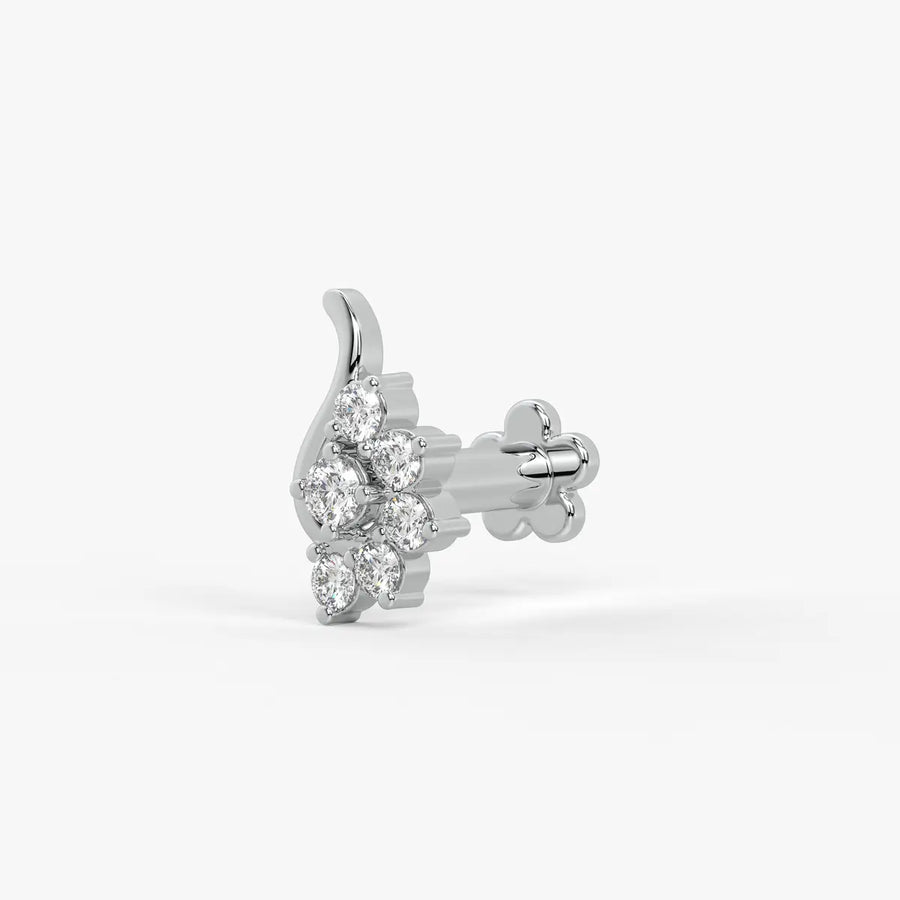 Curved Blossom Cluster Nose Pin