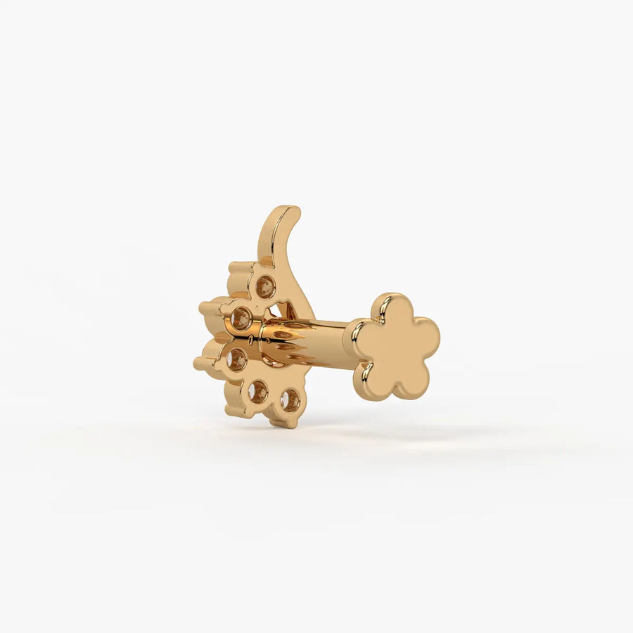 Curved Blossom Cluster Nose Pin