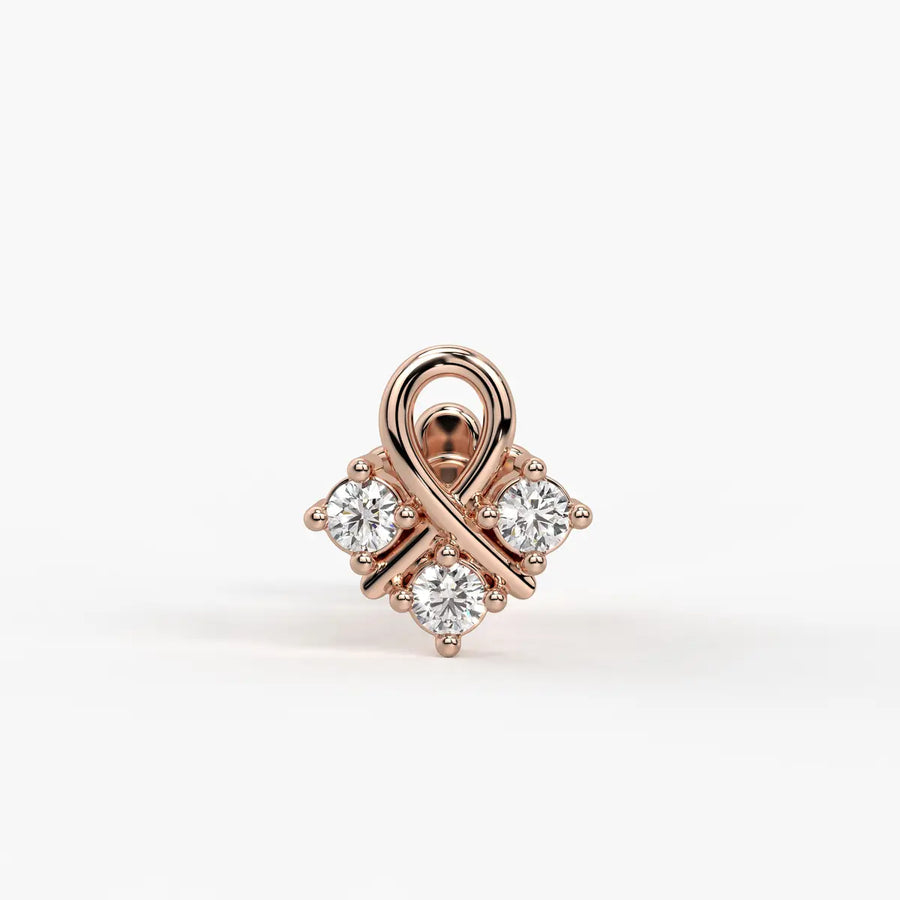 Infinity Twist Cluster Nose Pin
