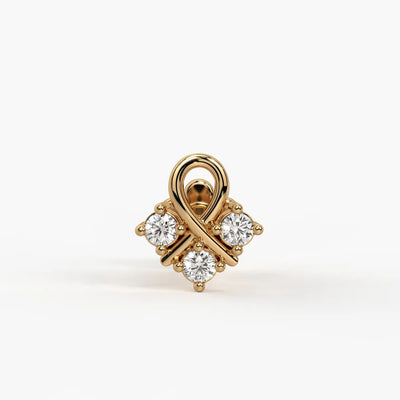 Infinity Twist Cluster Nose Pin