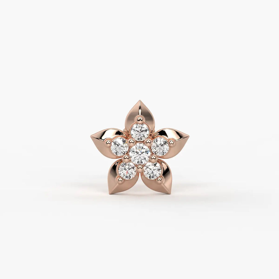 Petal Star Cluster Nose Pin