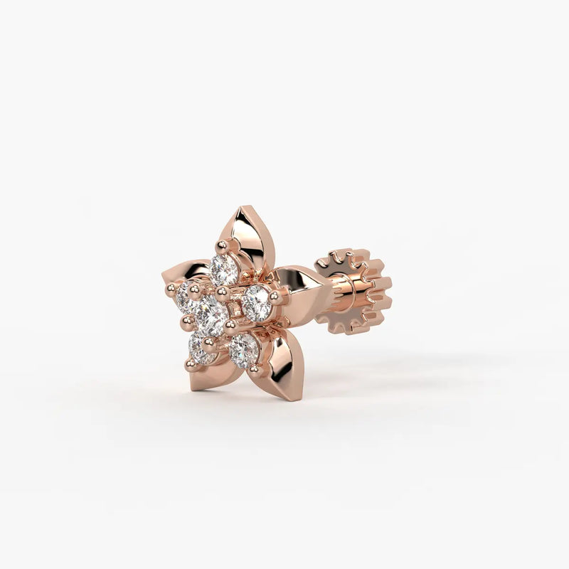 Petal Star Cluster Nose Pin
