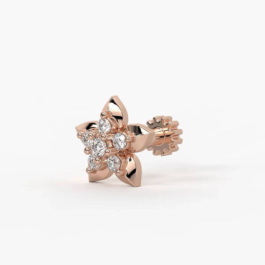 Petal Star Cluster Nose Pin