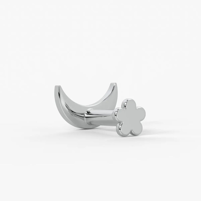 Crescent Curve Diamond Nose Pin