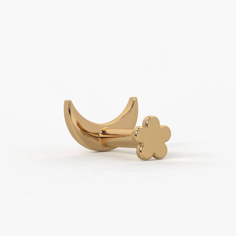Crescent Curve Diamond Nose Pin