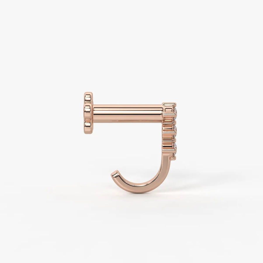 Triple Curve Stud Nose Pin