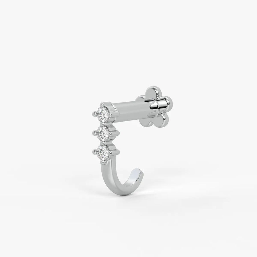 Triple Curve Stud Nose Pin