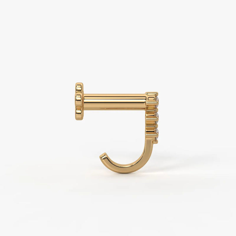 Triple Curve Stud Nose Pin