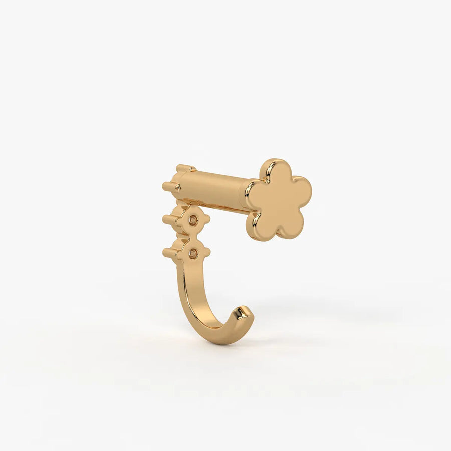Triple Curve Stud Nose Pin