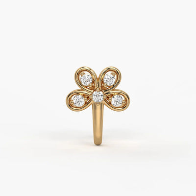 Floral Cluster Nose Pin Stud
