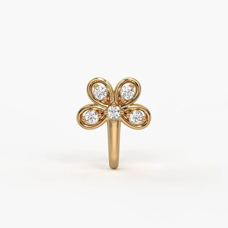 Floral Cluster Nose Pin Stud